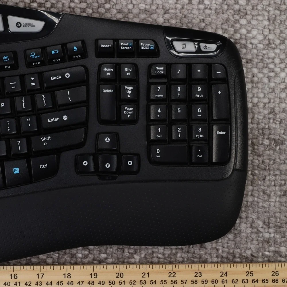 Logitech K350 Wireless Keyboard Black l Ergonomic Wave Media Keys Y-R0053